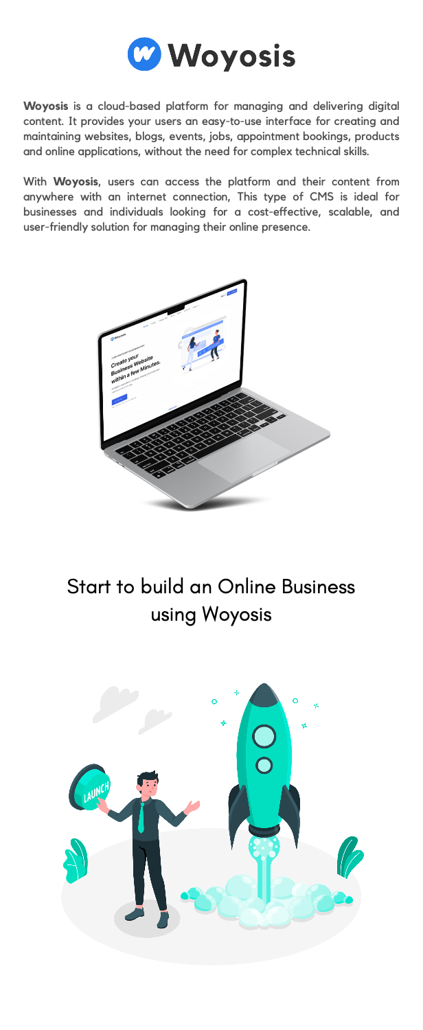 Woyosis - Saas Multi Company CMS - Events - Products & Jobs Script - 1